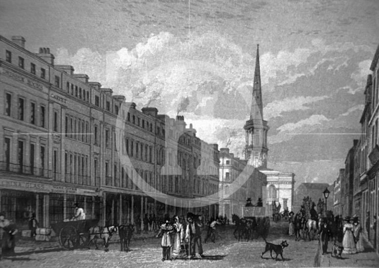 Lord Street with St George's Church, early 1830s